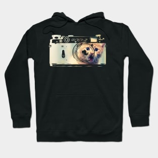 Cute Cat Retro Camera Hoodie